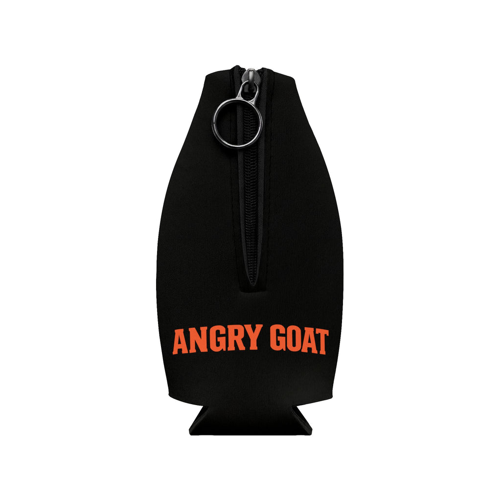 Angry Goat Zip-Up Bottle Cooler Sleeve — Neoprene Can/Bottle Cooler with Zipper