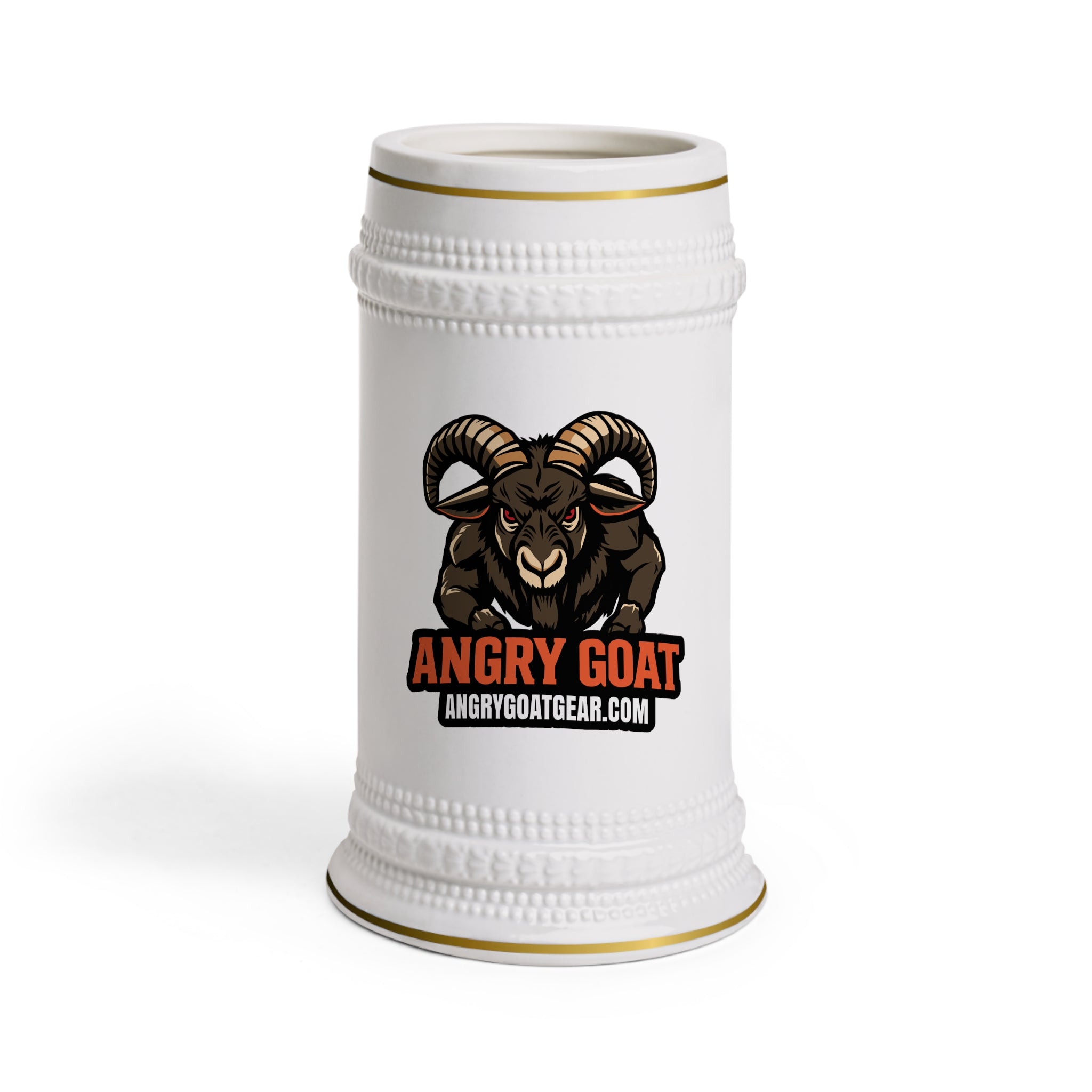 Angry Goat Wrestling Gear Ceramic Beer Stein – Logo Mug