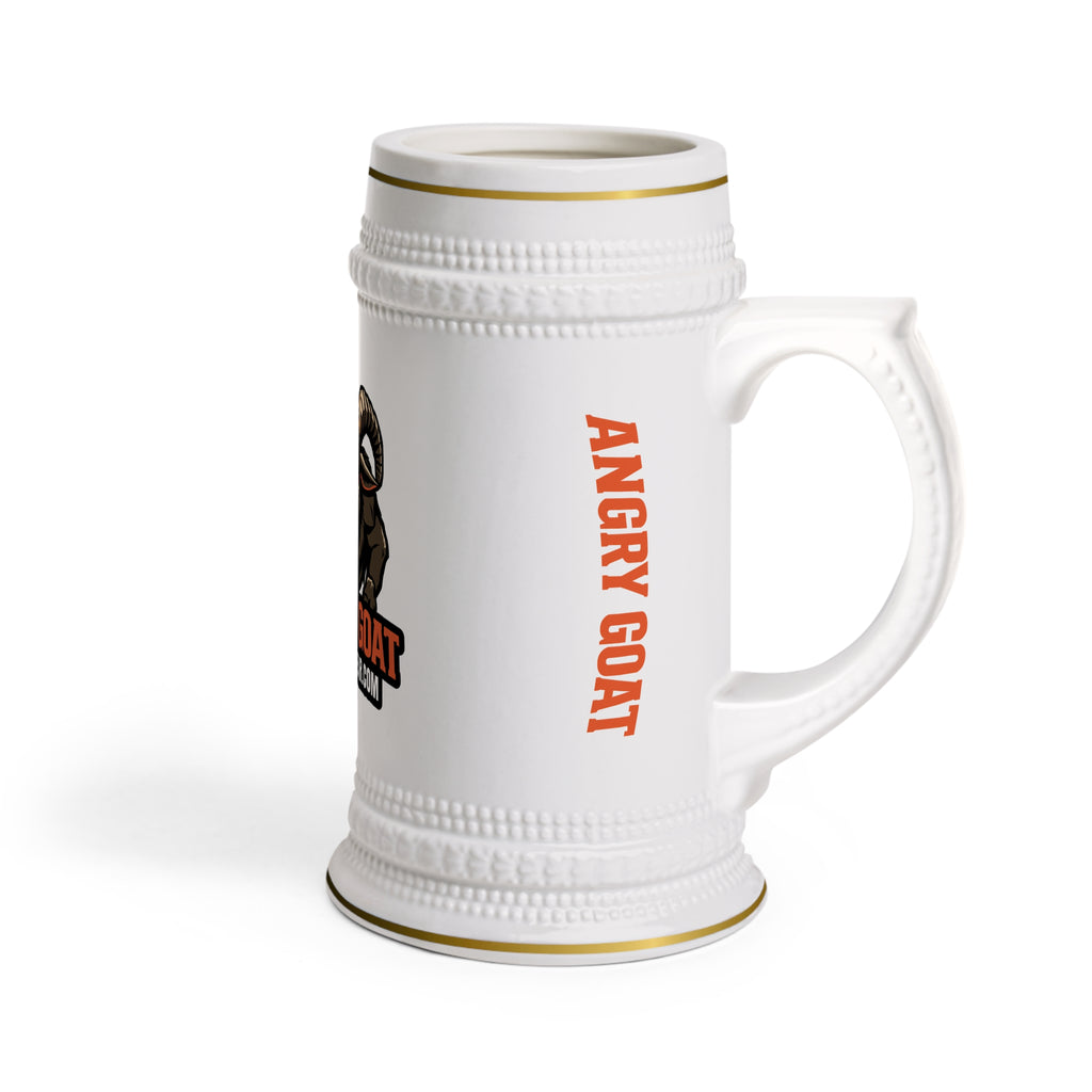 Angry Goat Wrestling Gear Ceramic Beer Stein – Logo Mug