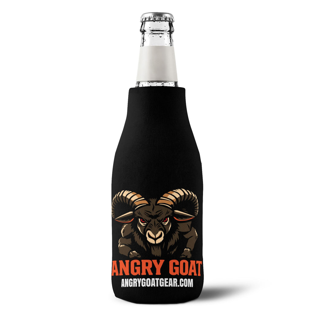 Angry Goat Zip-Up Bottle Cooler Sleeve — Neoprene Can/Bottle Cooler with Zipper